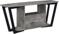 Convenience Concepts Graystone TV Stand 59.25' - Modern Entertainment Center for TVs up to 65', Industrial Media Console with Storage Drawer & Shelves for Living & Family Room, Cement/Black