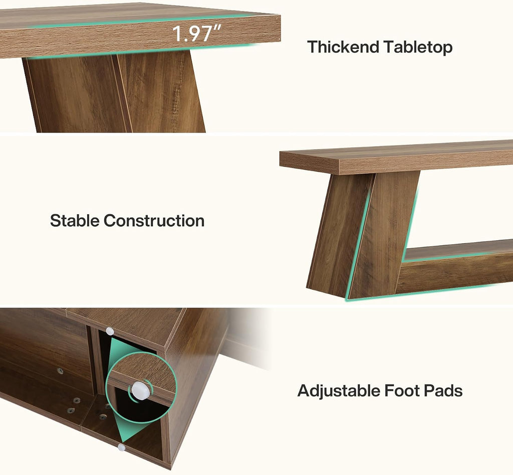 Tribesigns 63' TV Stand for 55/60/65/75-Inch TVs, Rustic Extra Long Media TV Console with Storage Shelve, Entertainment Center Television Stand for Living Room, Bedroom (Brown)