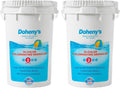 Doheny's Di-Chlor Granular Chlorine | Pro-Grade 3-in-1 Pool Sanitizer, Shock & Algaecide | Fast-Dissolving, Calcium-Free | 99.5% Sodium Dichlor, 56% Stabilized Chlorine | 100lb (2 x 50lb Buckets)