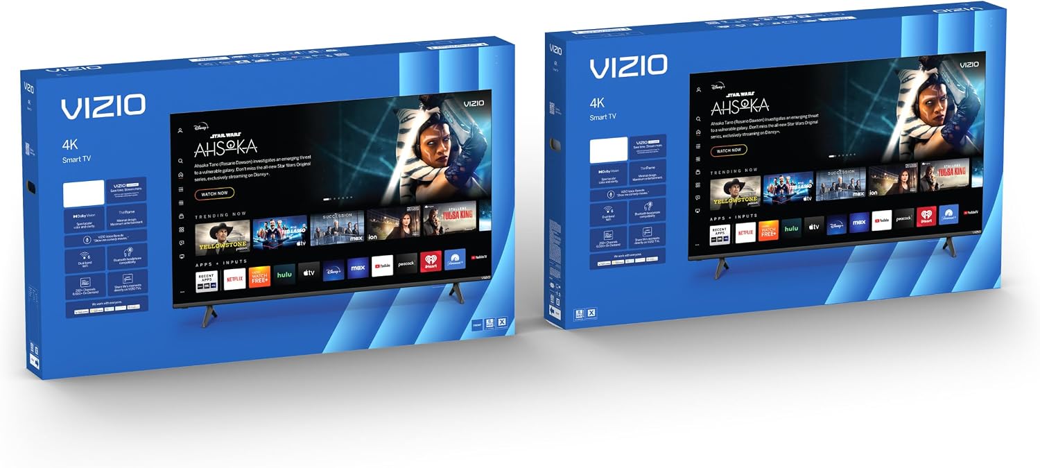 VIZIO 50-inch 4K UHD LED Smart TV w/Dolby Vision HDR, WiFi 6, Bluetooth Headphone Capable, Apple AirPlay, Google Cast Built-in (V4K50C-08, New)