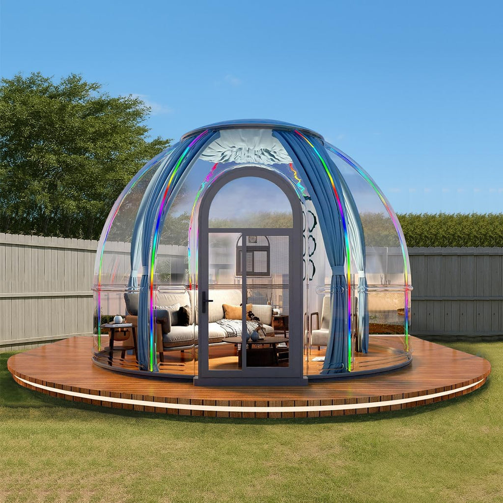 Backyard Dome Tent, Clear Garden Dome Bubble Tent for Outside, Weatherproof Geodesic Gazebos & Pergolas for Outdoor