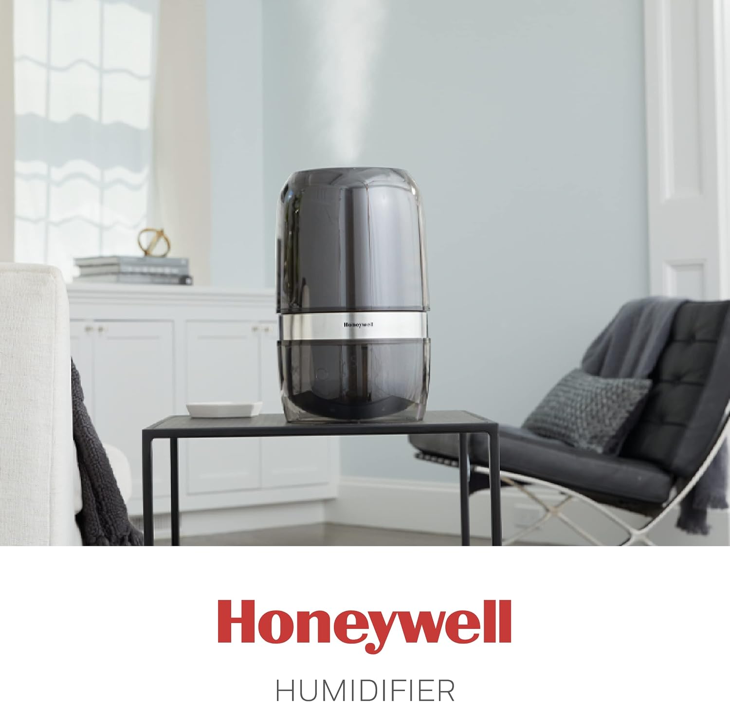 Honeywell Reflection Ultrasonic Cool Mist Humidifier. Cool Mist Top Fill Humidifier for Medium Room, Bedroom, Kids Room, and Office. Helps relieve cough and congestion - Black, HUL900B