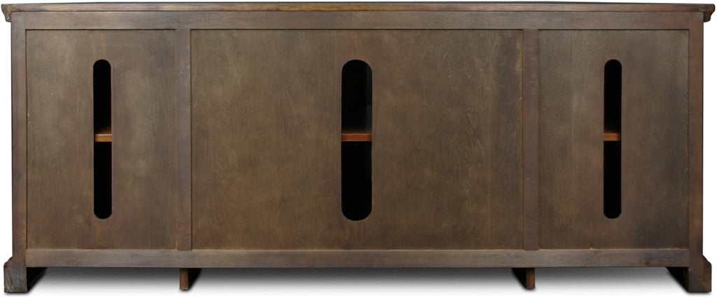 Leick Home 87360 TV Stand with Enclosed Storage For 65' TV's, Westwood Brown Cherry