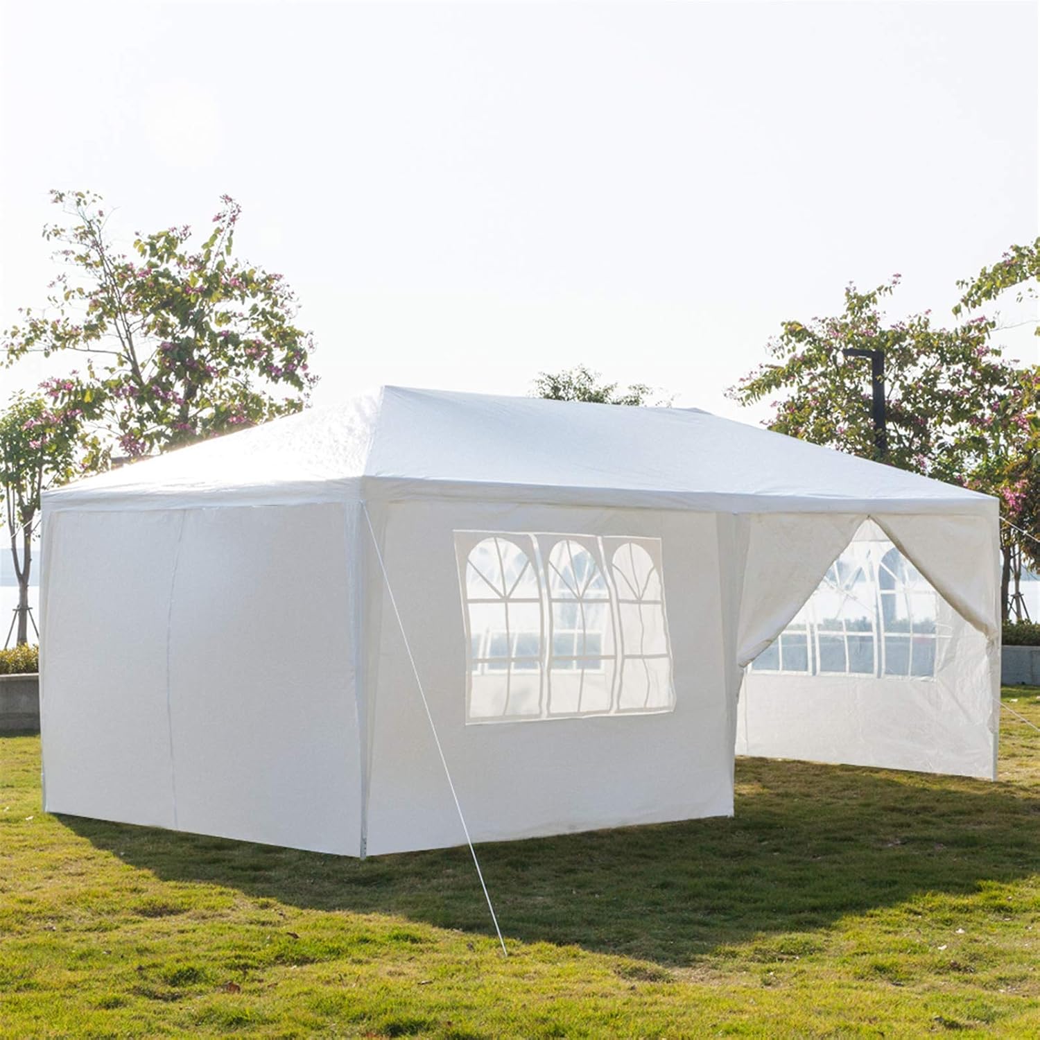 Outdoor Gazebo Canopy Wedding Party Tent Camping Shelter Commercial Instant Shelter Waterproof Tent with Removable Side Walls (Upgrade 10'x20' Six Sides Two Doors)