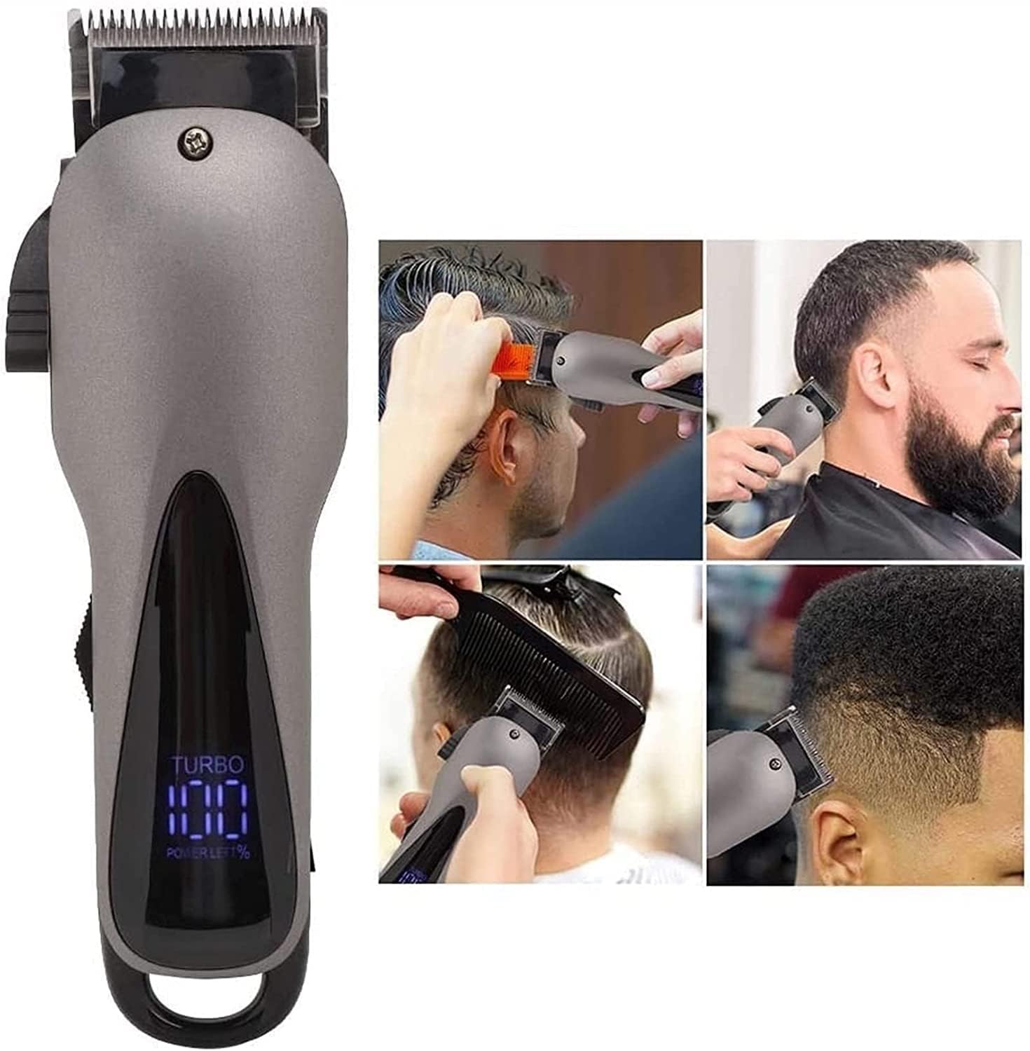 Hair Clippers for Men Cordless - Professional Hair Trimmer Men's Hair Clipper for Hair Cutting Electric Barber Clippers Fade Buzzer Haircut Machine Beard Shaver Men's Grooming Kits with Guard