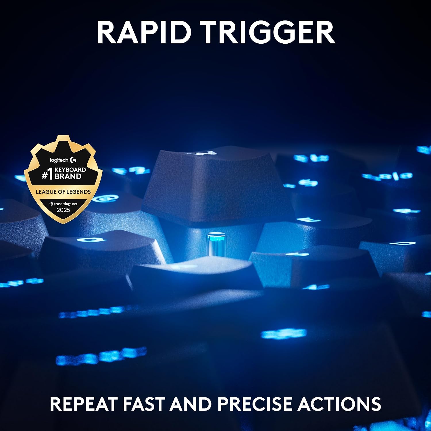 Logitech G PRO X TKL Rapid (Tenkeyless) Wired Gaming Keyboard: Magnetic Analog Switches with Rapid Trigger, Lightsync RGB, Detachable USB-C Cable, Volume Roller & Media Buttons - Black