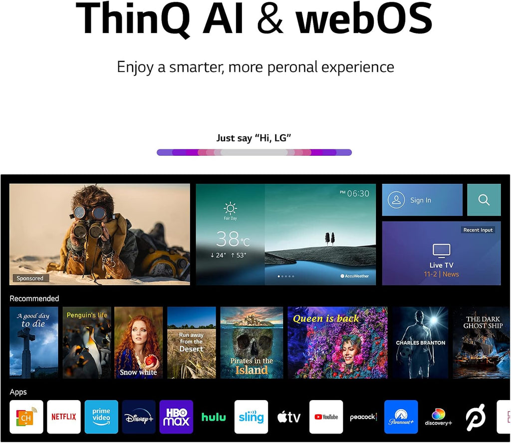LG QNED 85 Series 65' Alexa Built-in 4k Smart TV (3840 x 2160), 120Hz Refresh Rate, AI-Powered 4K, Dolby Cinema, WiSA Ready, Cloud Gaming (65QNED85UQA, 2022)