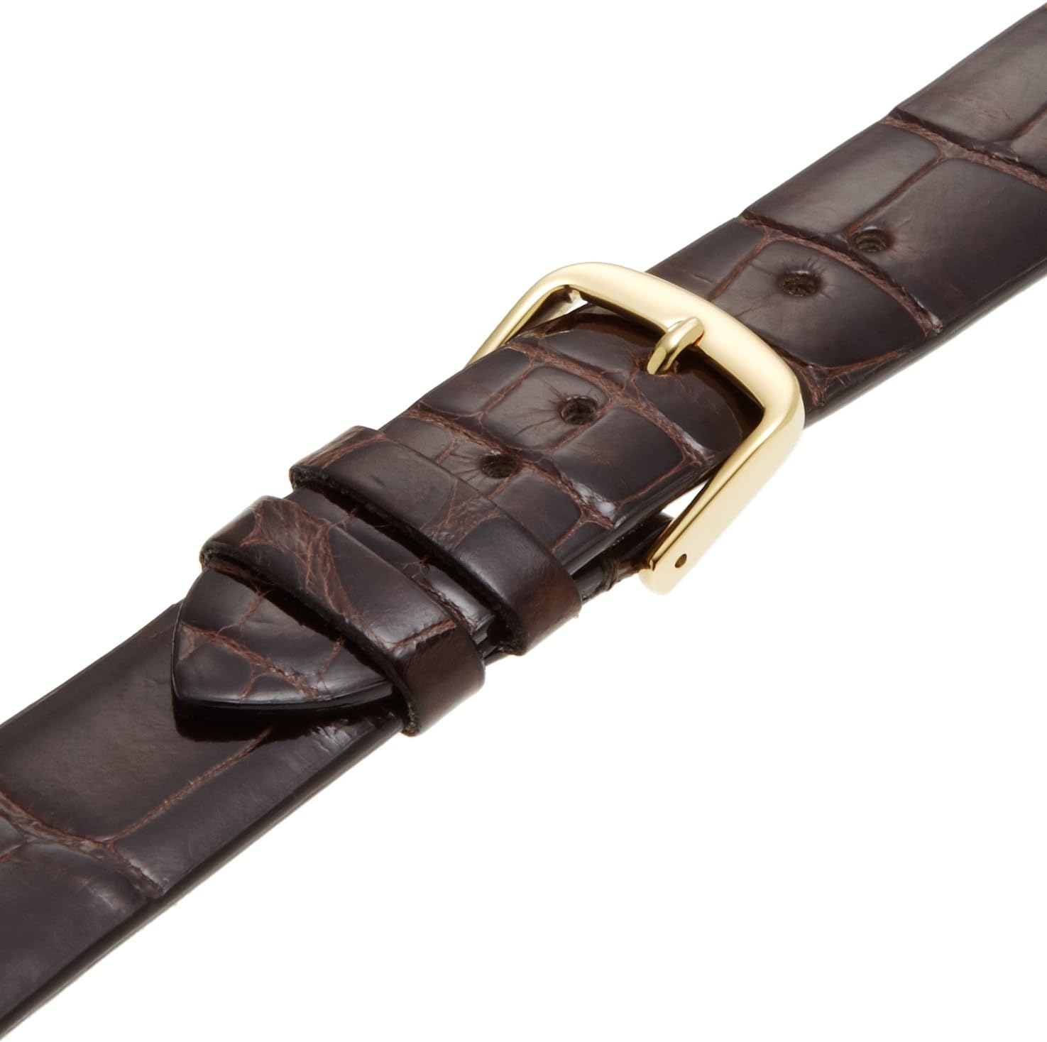 Hadley-Roma Men's MS2009RA-170 17-mm Black Genuine Alligator Leather Watch Strap