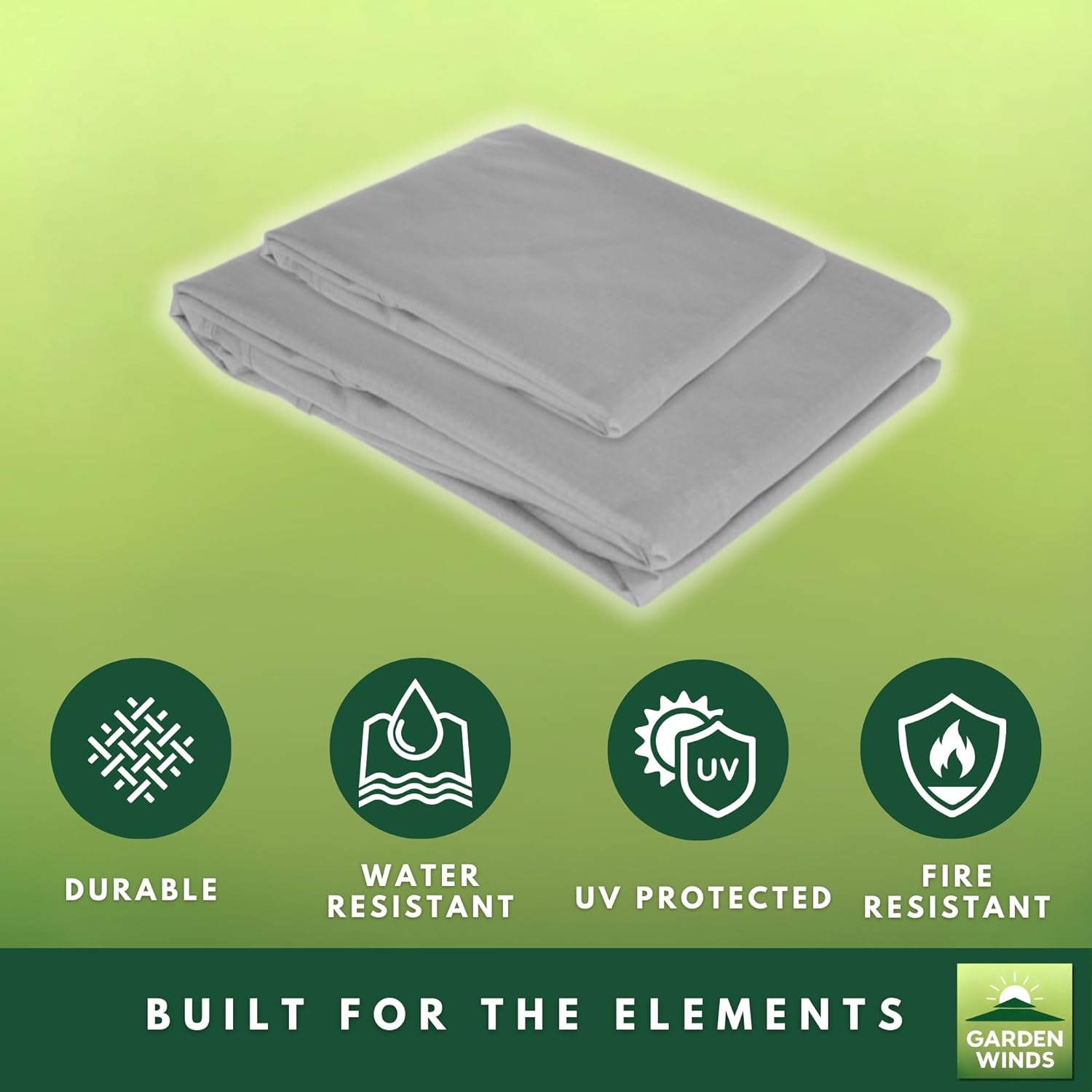 Garden Winds Reinforced RipLock 350 Replacement Canopy Top Cover and Sunshade Compatible with Core 13' x 13' Center Push Up Pop Up Canopy Models 1654628, 40325, 40155 - Slate Gray
