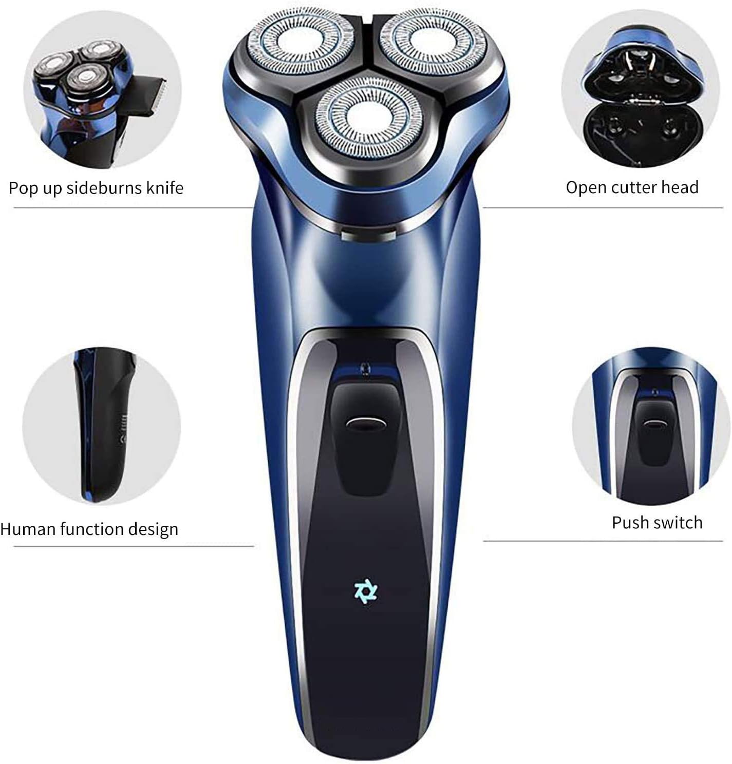 NCRD Electric Shavers for Men, Mens Electric Razor,Dry Wet Waterproof Man Shaver,Portable Facial Cordless Shaver Travel USB Rechargeable for Face Shaving Husband Dad