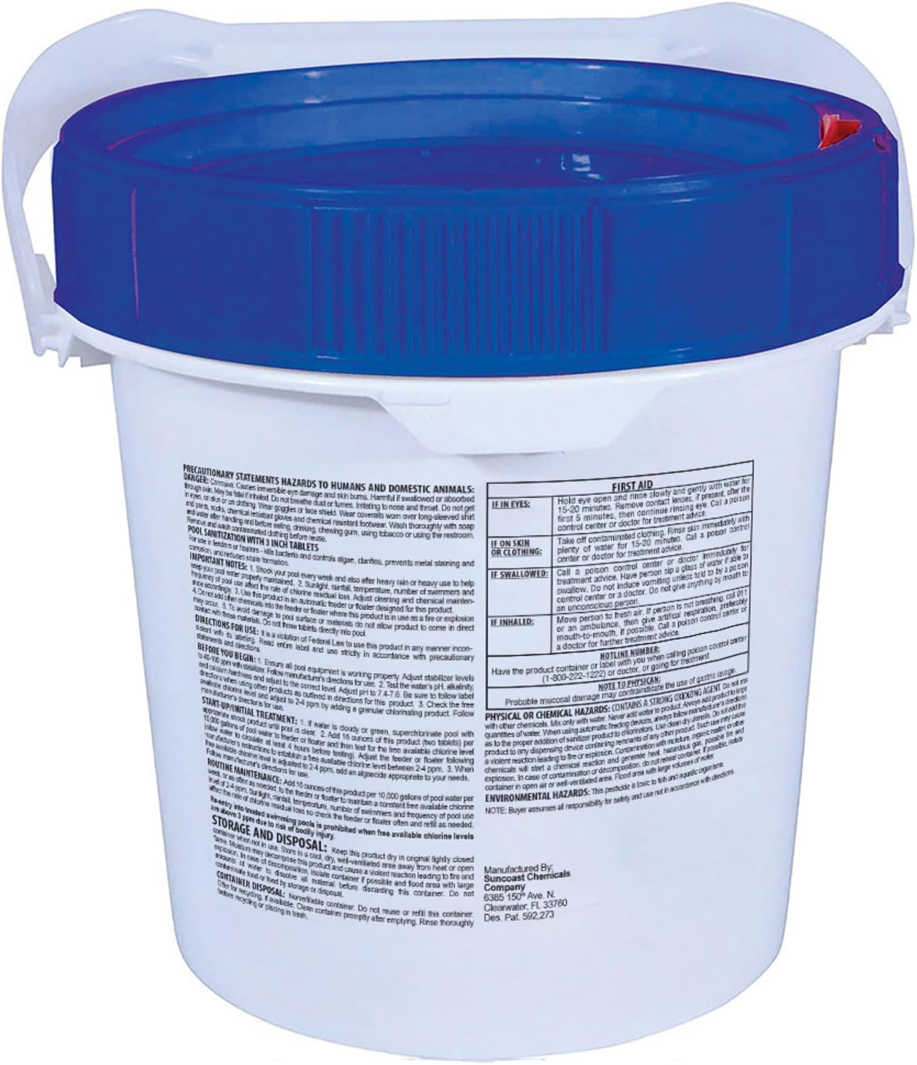 Robelle 25-Pounds Premium 5-in-1 Multi-Purpose Tabs, Chlorine Tablets 3 Inch, Sanitizer, Clarifier, Stain Inhibitor, Algae Control, Descaler, Sunlight Protector All in One, Made in USA
