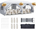 GDY 10x20 ft Instant Pop up Canopy, Party Tent Folding Heavy Duty Gazebos with Removable Sidewalls and Wheeled Bag.