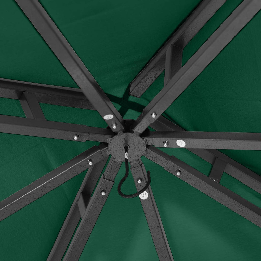 ABCCANOPY Gazebos for Patios 10x10 - Outdoor Steel Frame Gazebo for Lawn Backyard Garden Deck (Forest Green)