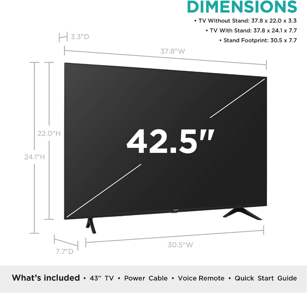Hisense 43-Inch Class R6090G Roku 4K UHD Smart TV with Alexa Compatibility (43R6090G, 2020 Model)