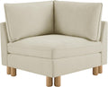 CHITA Super Large Sectional Couches for Living Room, Modular Cloud Couch Sectional Sofa, Premium Fabric Couches, Down Filled, High Density Foam, Chenille in Cream, Corner Piece