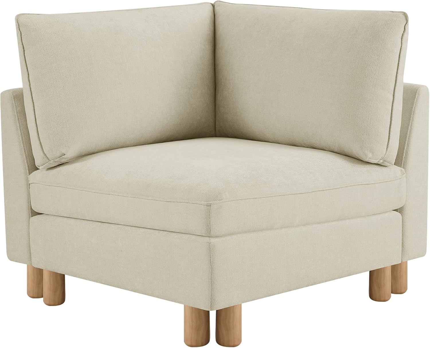 CHITA Super Large Sectional Couches for Living Room, Modular Cloud Couch Sectional Sofa, Premium Fabric Couches, Down Filled, High Density Foam, Chenille in Cream, Corner Piece