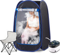 Portable Steam Sauna, Full Size Personal Sauna for Home, One Person Relaxation, with 4L & 1500W Steam Generator, Remote Control, Timer, Portable Sauna Chair (31.49 x 31.49 x 55.1inch, Black)
