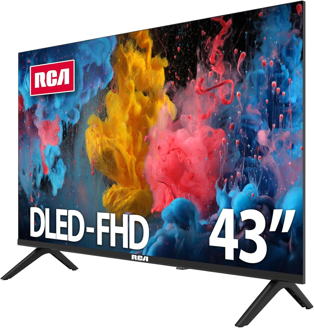 RCA 43-Inch FHD Smart Android TV, Frameless LED Display with HDR10, Wi-Fi and Bluetooth, Google Assistant Built-in, Compatible with Alexa