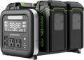 Greenworks 4 x 40V 4Ah Batteries Included, 40V 500W Portable Power Inverter - 4-Slot Design, 2 AC Outlets, 5 USB Ports, Smart APP Control, Outdoor Backup Power Supply