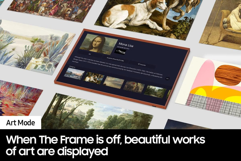 Samsung QN32LS03CBFXZA 32 Inch The Frame QLED Smart TV with Art Mode and 3 Year Amber Protection Plan (2023)