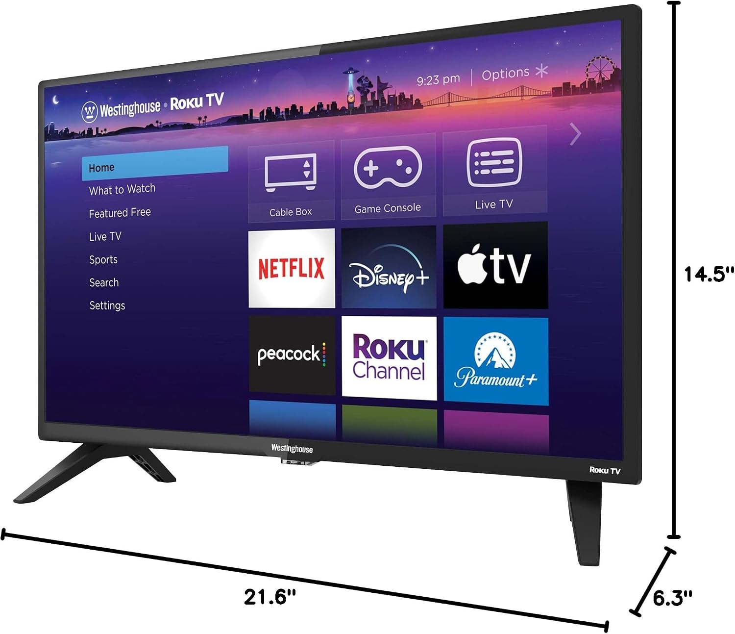 Westinghouse 24' HD Smart Roku TV, 720p High Definition Smart TV with Wi-Fi Connectivity and Mobile App, Flat Screen TV Compatible with Apple Home Kit, Alexa and Google Assistant (2026 Model)