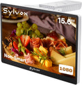 SYLVOX 15.6' Under Cabinet Kitchen TV, Non-Smart 1080P FHD Small TV, Foldable with 90° Rotation, 178° Wide Viewing Angle, 12V Compatible for RV & Camper, HDMI USB RF Ports, Works with Fire Stick