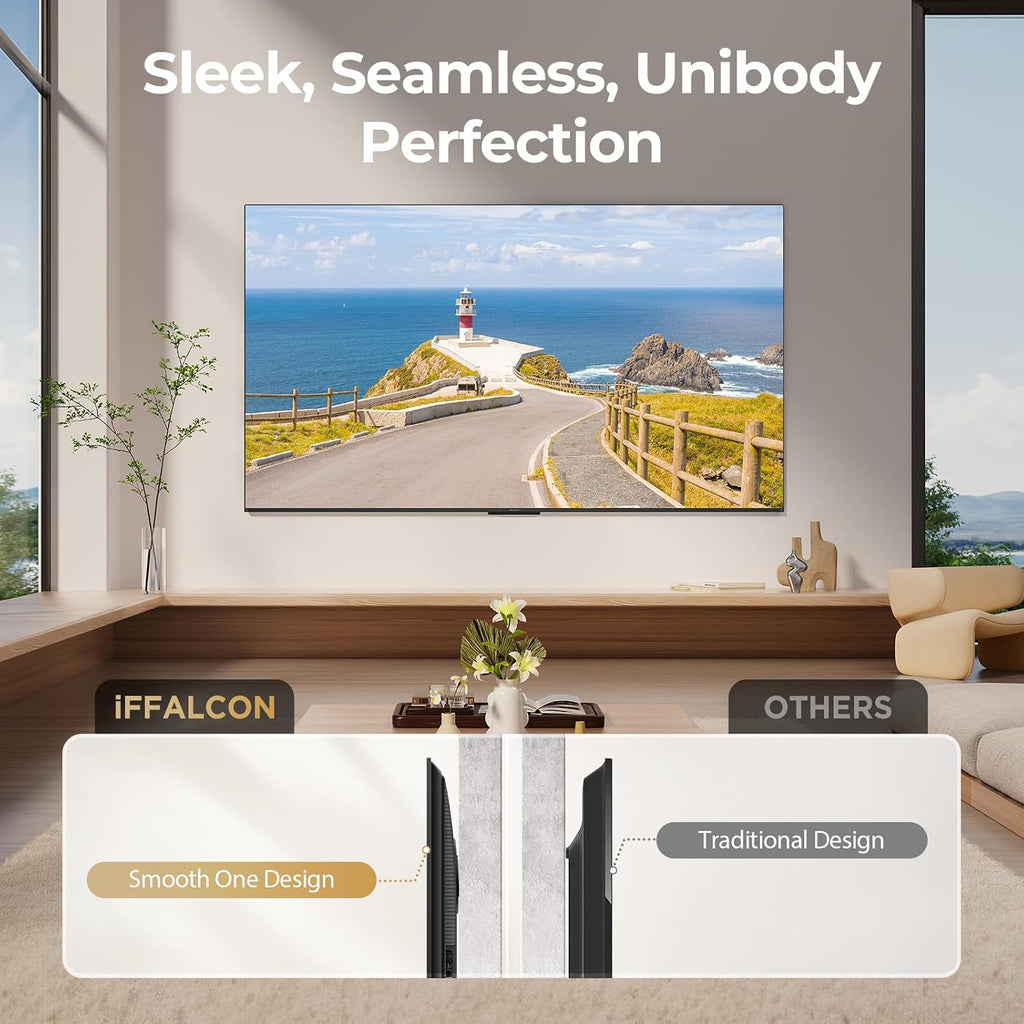 iFFALCON 55' 4K MiniLED Smart TV | PS5 & Xbox Ready, 4X HDMI 2.1 | Hotel, Home & Office Use | 144Hz VRR 240Hz, Dolby Vision Gaming, Dolby Atmos, IMAX Enhanced, Google TV, Alexa | 55U85