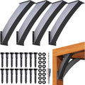 Heavy Duty 45 Degree Angle Support Bracket 4'×4' (Actual: 3.2'×3.2') Wood Beam Support Hardware Degree Post Bracket for Gazebos Pagola Porches 4Pcs