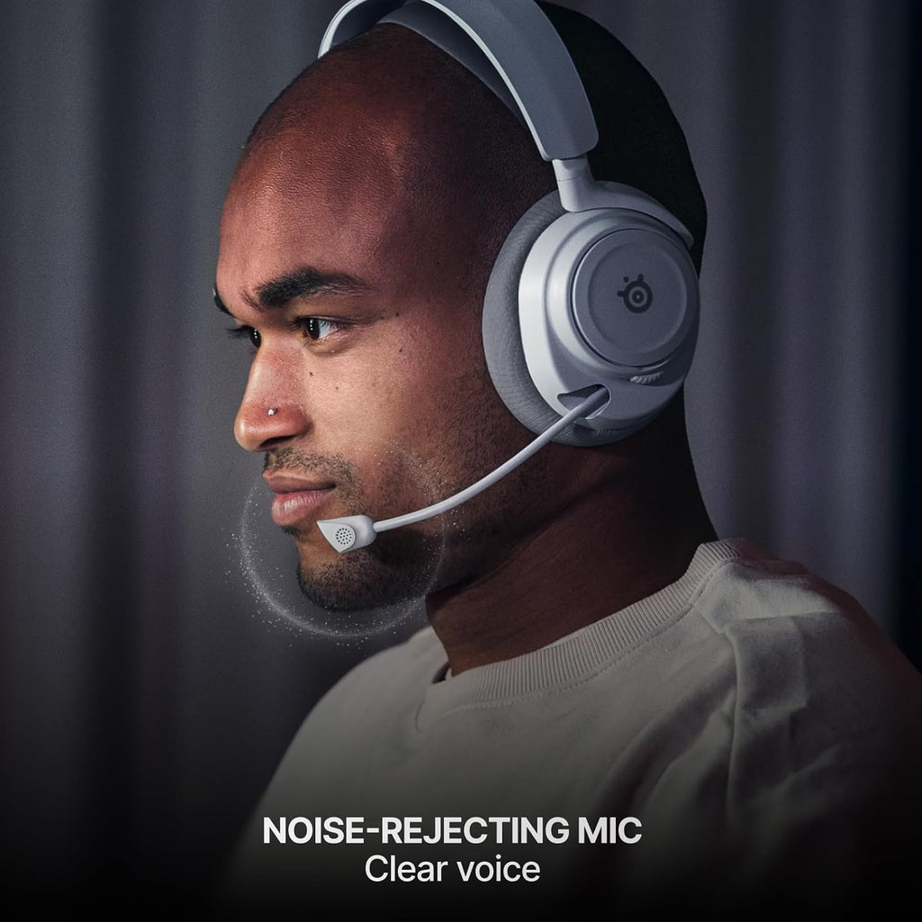 SteelSeries Arctis Nova 7P Wireless Gen 2 Gaming Headset - Real-Time App Control, 50+ HR Play, Neodymium Magnetic Drivers, Mix 2.4GHz/Bluetooth, PS5, PS4, PC, Switch 1/2, Mobile - White