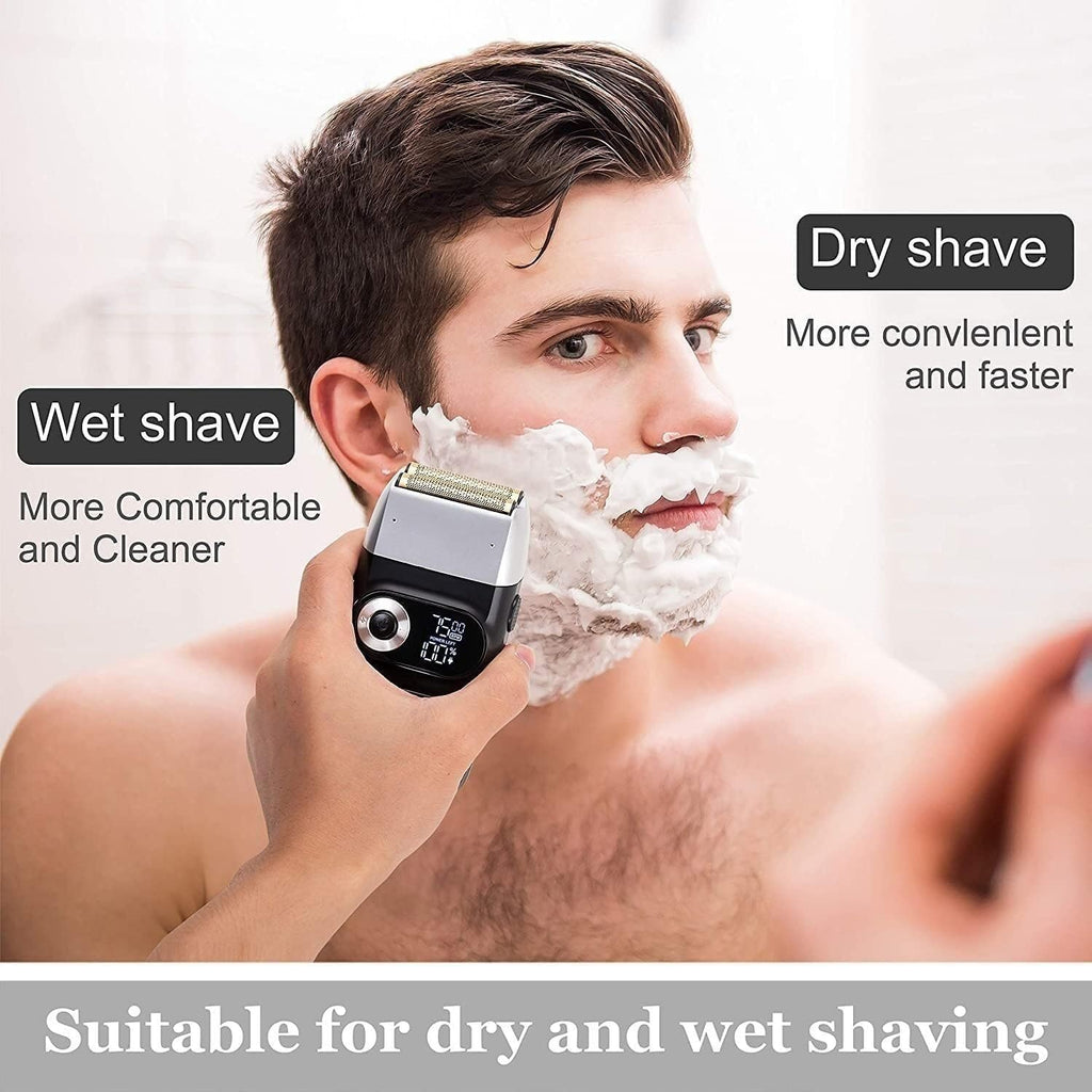 Electric Razor for Men, Rechargeable Hair Shaver for Men Electric Shaver Beard Electric Razor Bald Head Fades Shaving Machine Finishing Tools