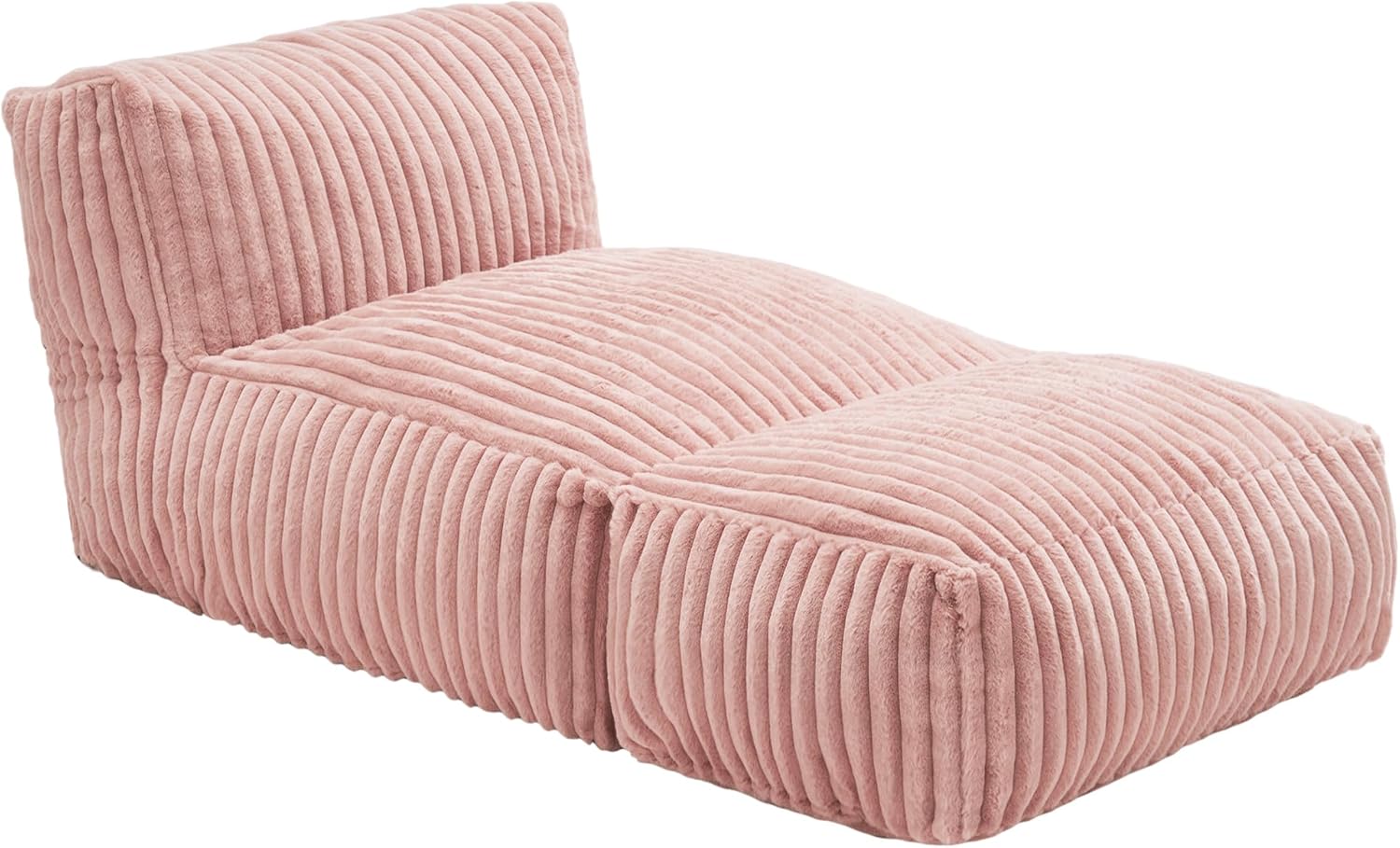 Hobestluk Big Bean Bag Lounger Chairs Large Beanbag Chair for Adults Bean Bag Sofa with Memory Foam Filled for Living Room, Bedroom or Balcony (Stripe Pink)