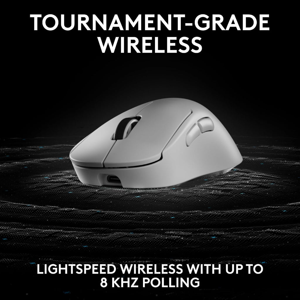 Logitech PRO X Superlight 2 DEX Wireless Gaming Mouse, White | Lightweight, Hero 2 Sensor, 44k DPI, 5 Programmable Buttons, Lightspeed Wireless, Right Hand, PC/Mac | Signature Series Charging Dock