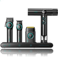 VGR Professional Barber Combo 4 in 1 – Cordless Hair Clipper, Trimmer, Foil Shaver & Powerful Hair Dryer Set for Men, 9000 RPM Motor, Long Battery Life, All-in-One Grooming Kit (Black)