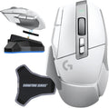 Logitech G502 X Lightspeed Wireless Gaming Mouse, White | Hero Sensor, 25,600 DPI, 13 Programmable Buttons, LIGHTFORCE Switches, Onboard Memory, PC/Mac | with Signature Series Charging Dock