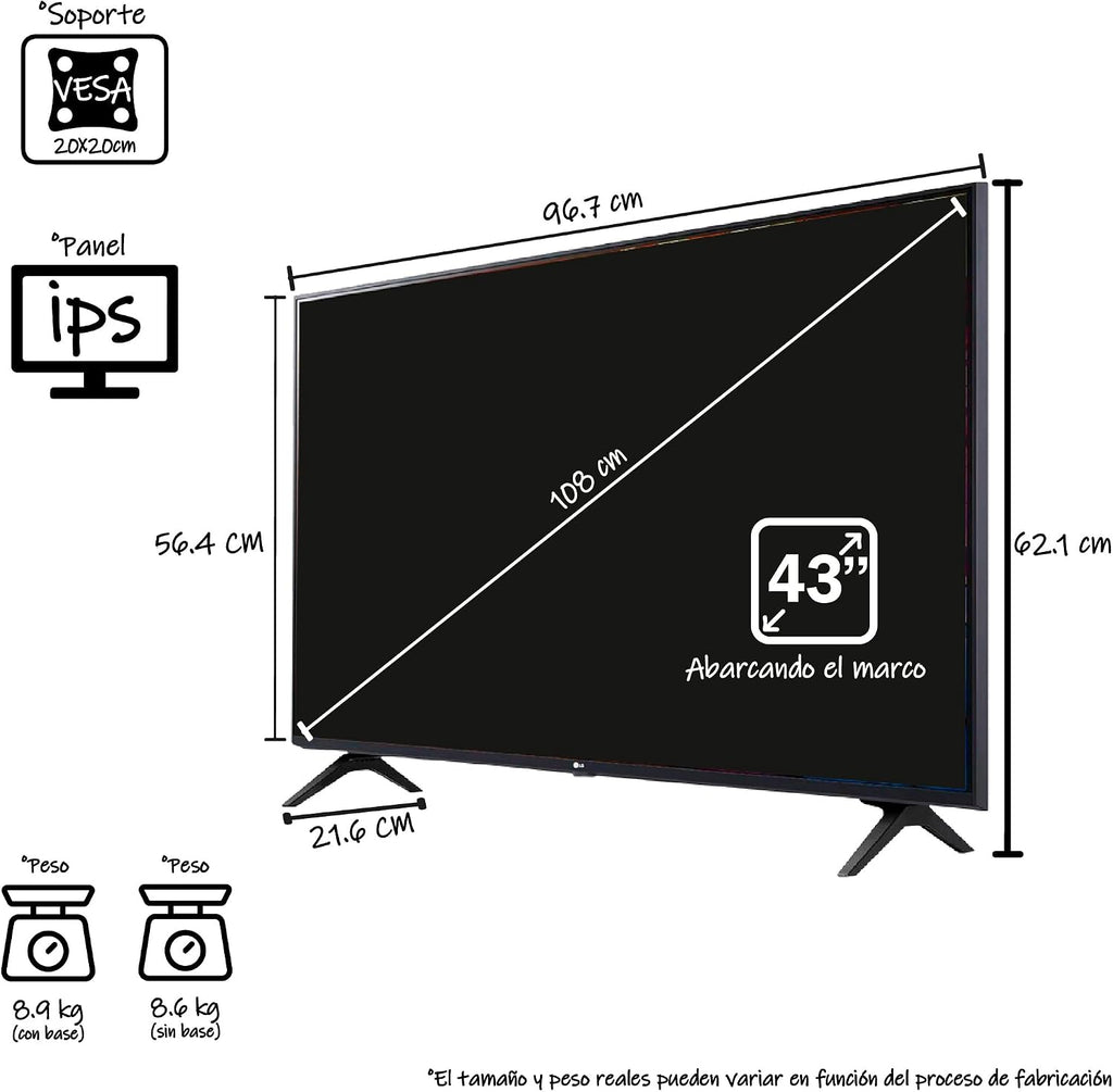 LG 43' UT8000 Series LED 4K UHD Smart webOS TV 43UT8000AUA