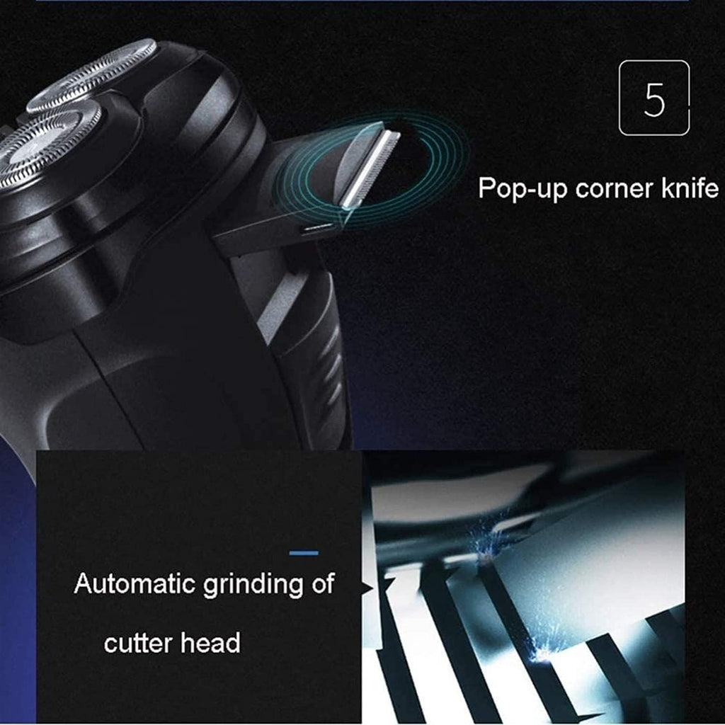 Electric Razor for Men Shavers for Men Rotary Shaver Razor Wet and Dry with Pop-Up Trimmer IPX7 Waterproof USB Rechargeable