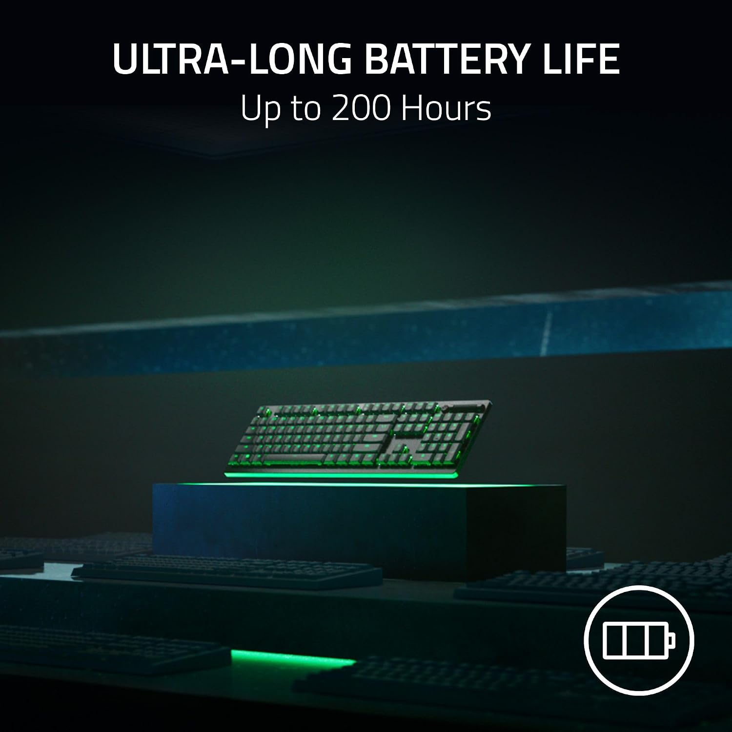 Razer DeathStalker V2 Pro Wireless Gaming Keyboard: Low-Profile Optical Switches - Linear Red - Hyperspeed Wireless & Bluetooth 5.0-40 Hr Battery - Ultra-Durable Coated Keycaps - Chroma RGB (Renewed)
