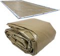Pool Mate 16 x 24 ft Extra Strength Sandstone Winter Pool Cover for Inground Pools, 5 ft Overlap (21 x 29 ft Cover Size), Solid 12 x 12 Scrim, 3.7 oz/yd2, 15-Year Warranty, Style: 571624R