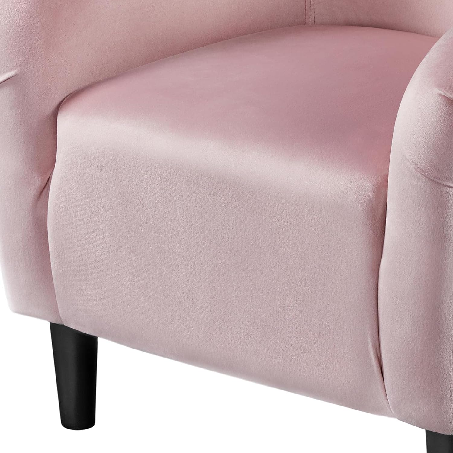 Yaheetech Accent Barrel Chair, Boucle Fabric Club Chair, Furry Sherpa Elegant Armchair with Cozy Soft Padded, Suitable for Living Room Bedroom Reception Room Office, Pink