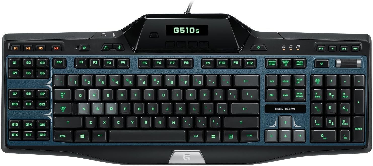 Logitech G510s Gaming Keyboard with Game Panel LCD Screen (Renewed)