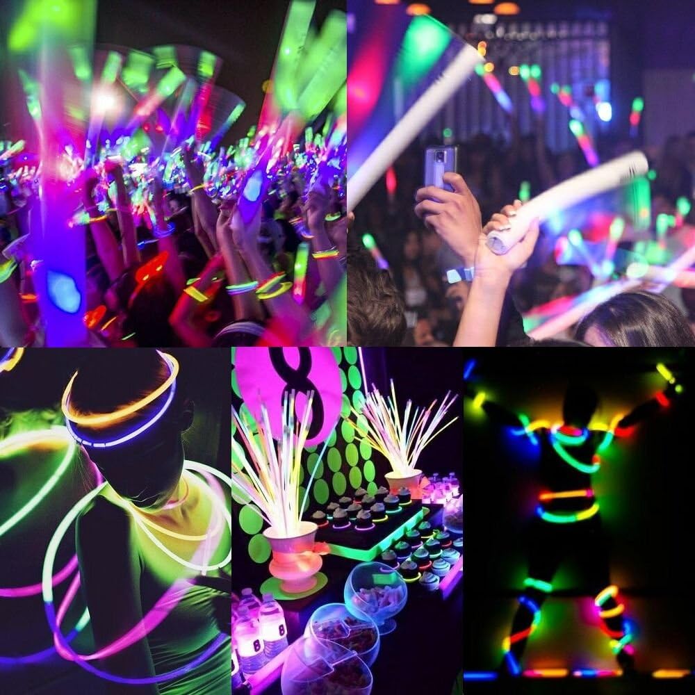 Glow Sticks Bulk Wholesale, 1000 4' Blue Glow Stick Light Sticks. Bright Color, Kids Love Them! Glow 8-12 Hrs, 2-Year Shelf Life, Sturdy Packaging, GlowWithUs Brand…