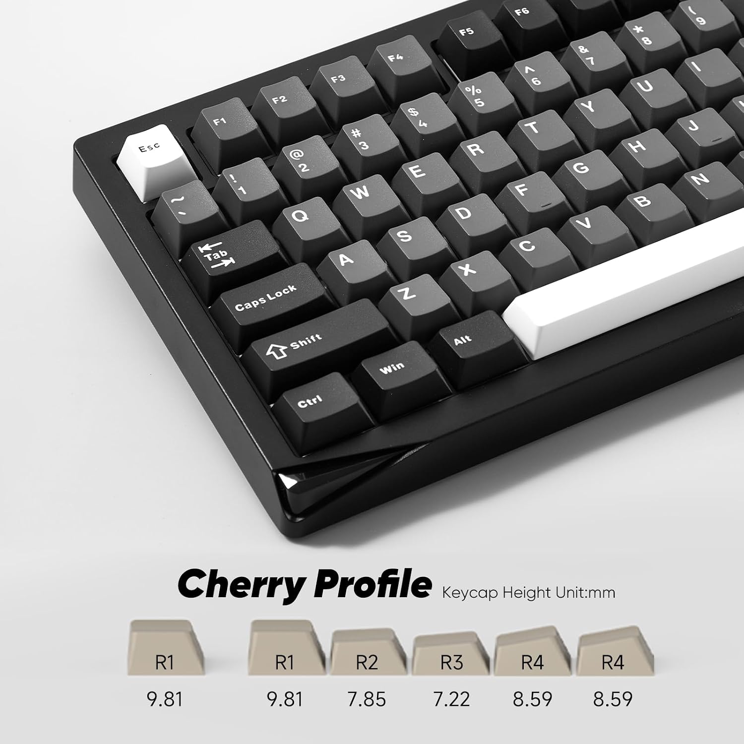 Akko Gem 01 QMK/VIA Aluminum Mechanical Keyboard Tri-Mode RGB Hot-swappable Wireless Gaming Keyboard, Black and Silver, Pre-lubed Mirror Switch