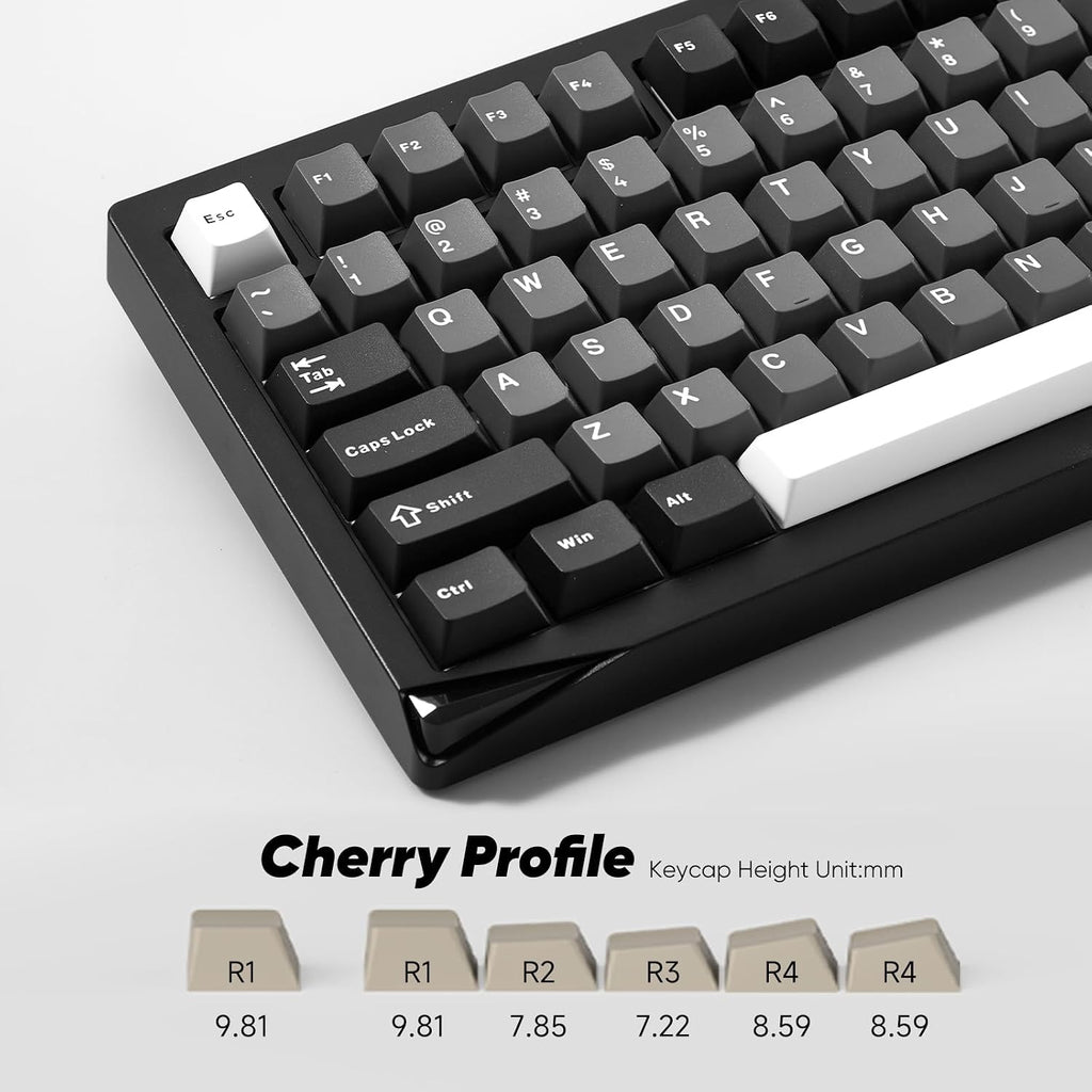 Akko Gem 01 QMK/VIA Aluminum Mechanical Keyboard Tri-Mode RGB Hot-swappable Wireless Gaming Keyboard, Black and Silver, Pre-lubed Stellar Rose Switch