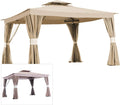 Striped Valence 10x12 Replacement Canopy Top Cover-RipLock 500