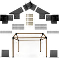 30° Slanted Pergola Whole-Set Kit for 4' x 4' Wood Pergola, Easy to Install, Weather - Resistant Bracket Kit for Carports, Gardens & More (14 Pcs)