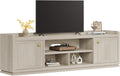 SICOTAS TV Stand Entertainment Center - 67' TV Console for Living Room Modern TV Stand for Bedroom, Media Console with Shelf and Cabinet, Entertainment Stand for TVs up to 65 75 Inch(Grey White Oak)