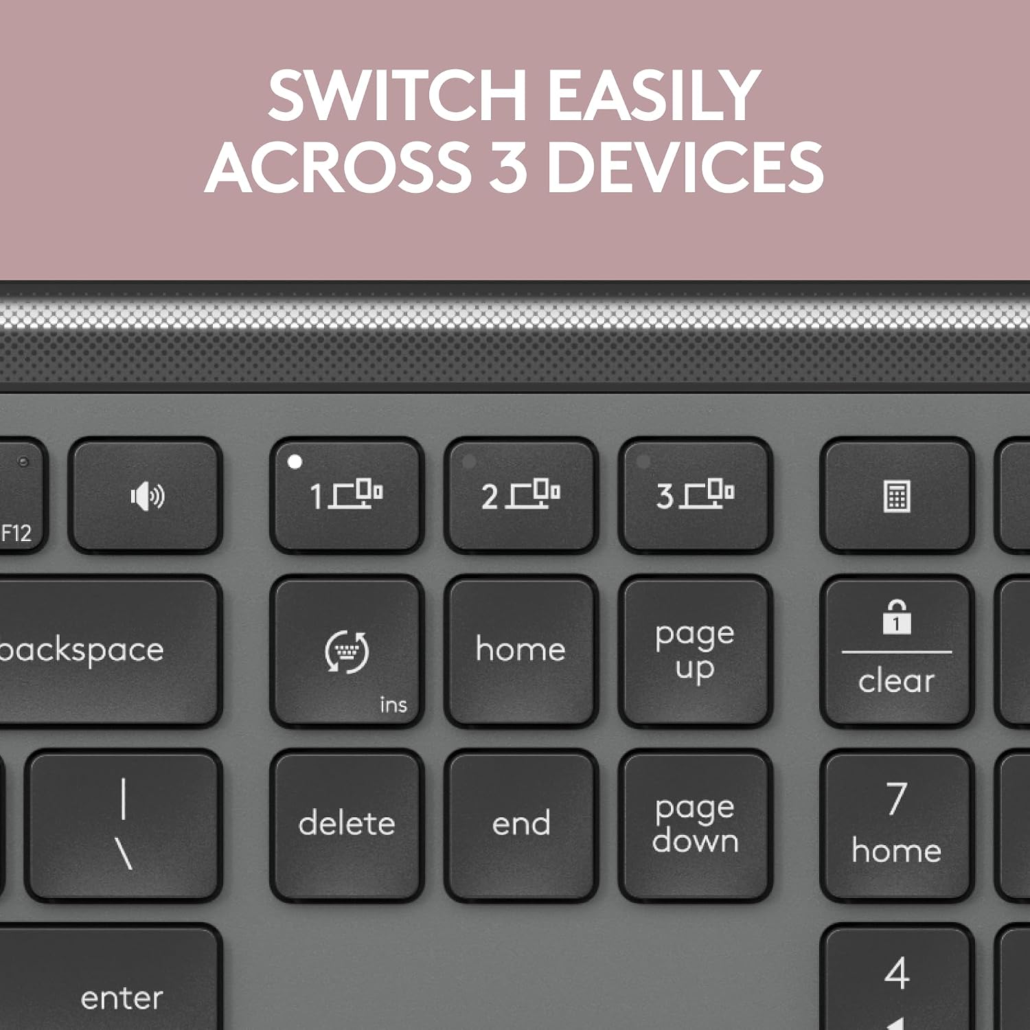 Logitech MK955 Signature Slim Wireless Keyboard and Mouse Combo, for Larger Hands, Quiet Typing and Clicking, Switch Across Three Devices, Bluetooth, Multi-OS, for Windows and Mac