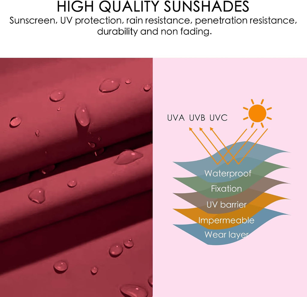 Kozyard Morgan Outdoor Retractable Pergola with Sun Shade Canopy Patio Aluminum Pergola Shelter for Backyard Deck Garden Modern Metal Grill Gazebo (10' x 12', Burgundy)