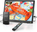 NORTHING 17.2' 1080P Portable TV for Camping, 7000mAh Rechargeable Small TV for Bedroom Kitchen RV, Flat Screen Television Supports Antenna HDMI USB AV Input, Built-in 180°Adjustable Stand