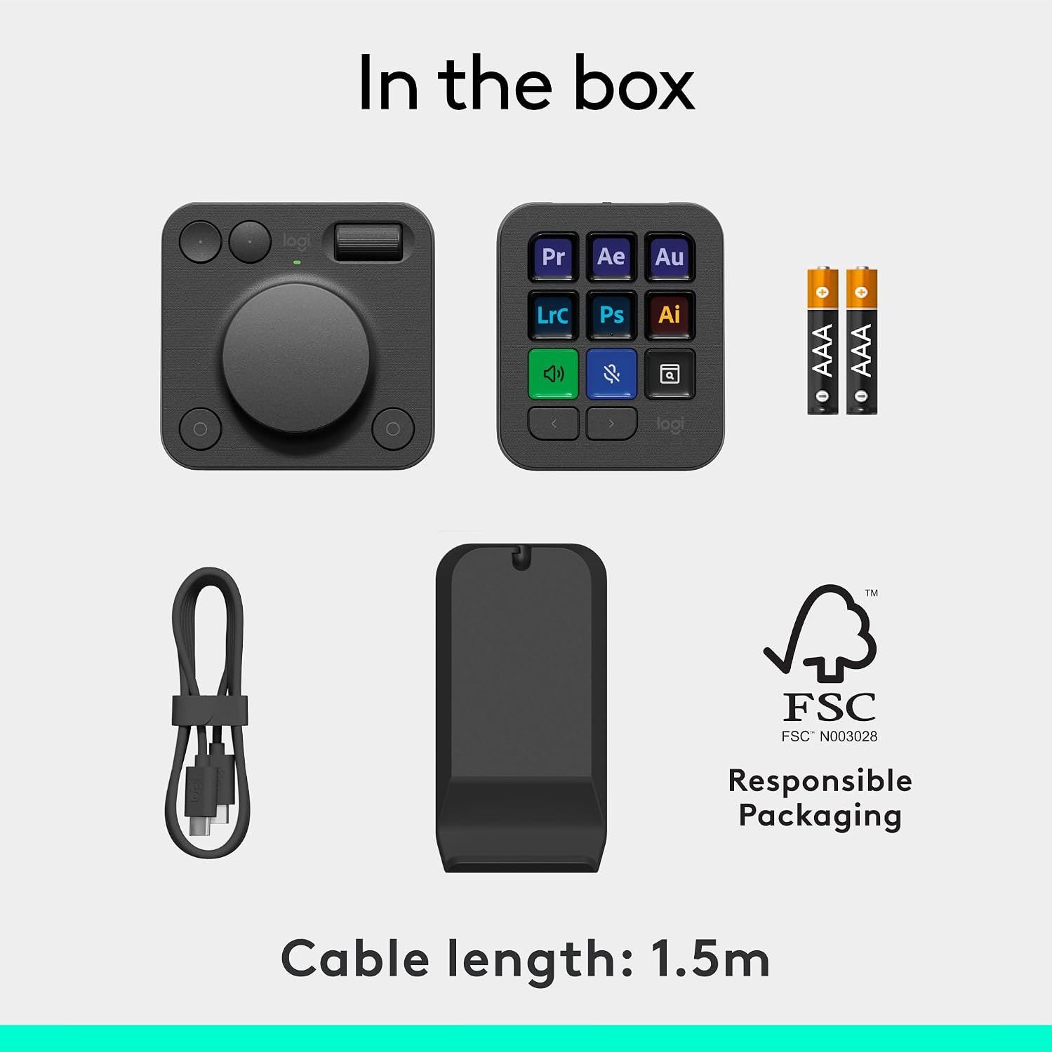 Logitech MX Creative Console, 9 Customizable LCD Keys, Stream Deck Accessories,Connectivity Technology USB-C, Control Dial for Graphic Design, Zoom, Spotify - Graphite, 3-Month Adobe Cloud Membership